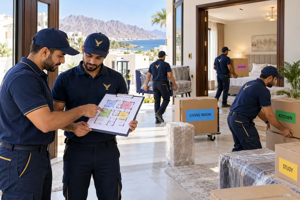 Villa Moving with Organized Room Planning with Falcon Movers Cargo